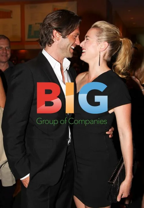 Louis Dowler and Kate Winslet at Testino Photo Exhibit
