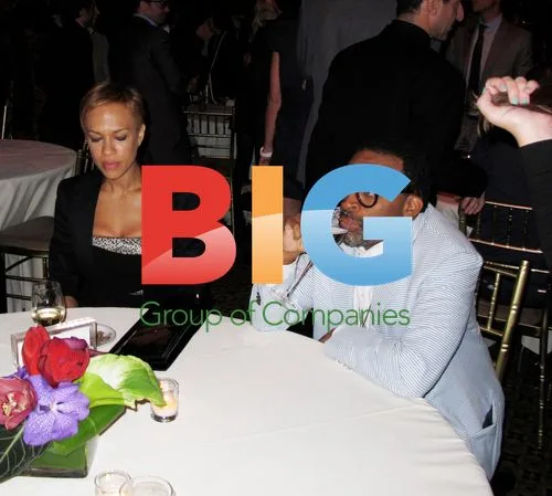 Tonya Lewis Lee and Spike Lee at 'Wall Street' party