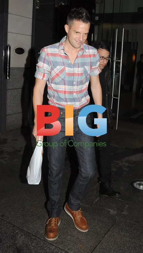 The Killers' Brandon Flowers Arrives for Arthur's Day