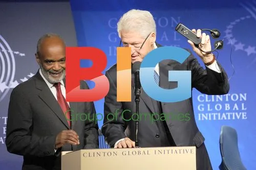 Rene Preval and Bill Clinton at CGI Meeting
