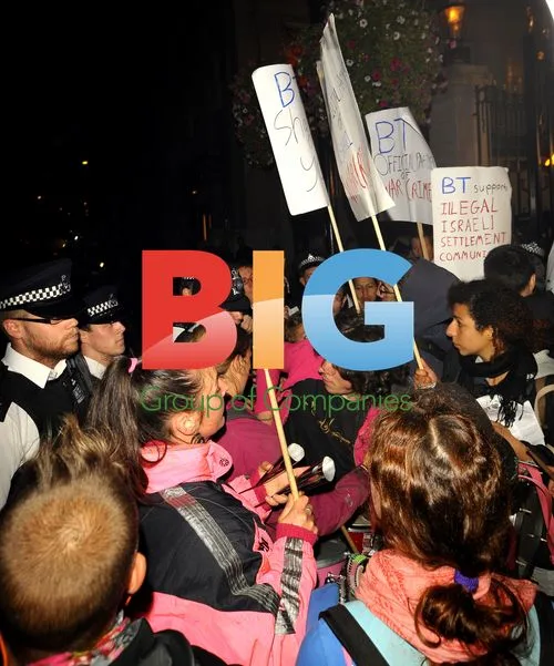 Protesters at British Olympic Ball