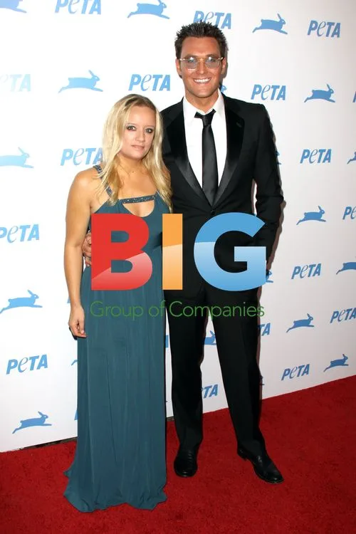 Owain Yeoman and Lucy Davis at PETA Gala