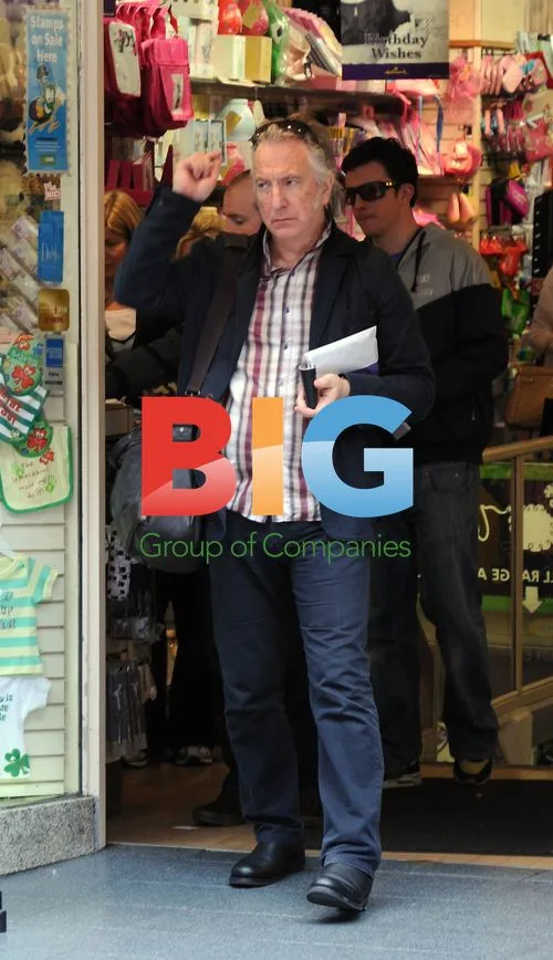 Alan Rickman Buying Greeting Card