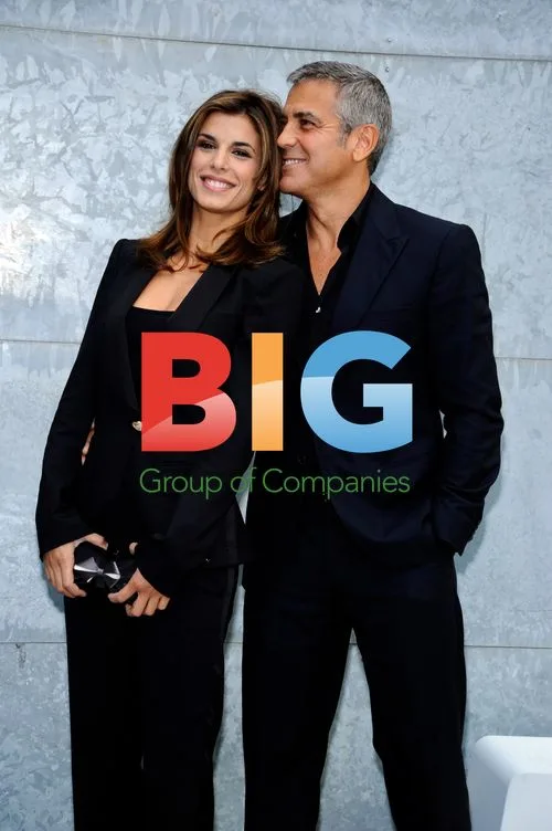 Elisabetta Canalis and George Clooney at Emporio Armani Fashion Show
