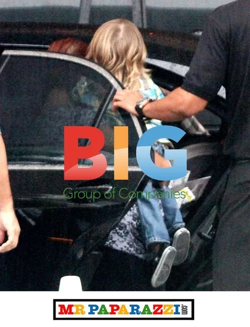Ricky Martin and Twins Leave Miami Beach Hotel