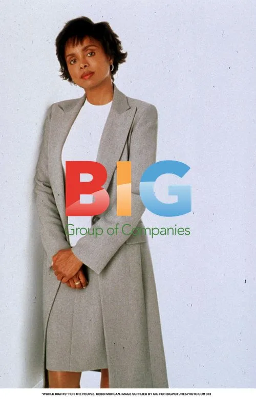 Debbi Morgan in Grey Suit