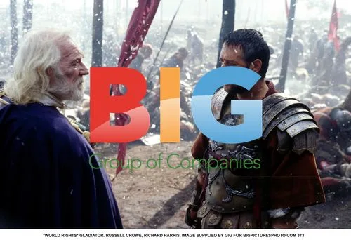 Russell Crowe and Richard Harris in "Gladiator"