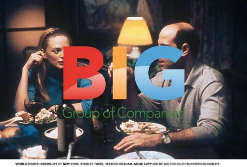 Stanley Tucci & Heather Graham on SIDEWALKS OF NEW YORK