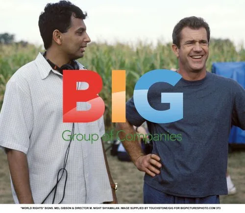 Mel Gibson & M. Night Shyamalan on Set