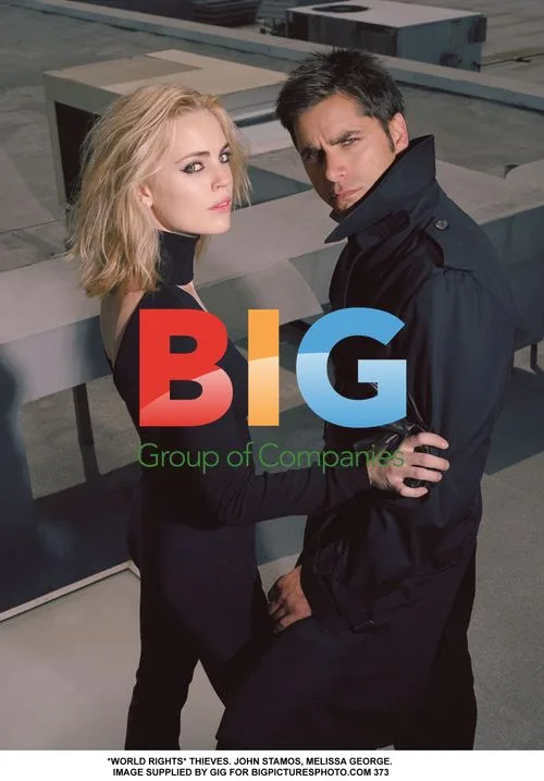 John Stamos and Melissa George on Set