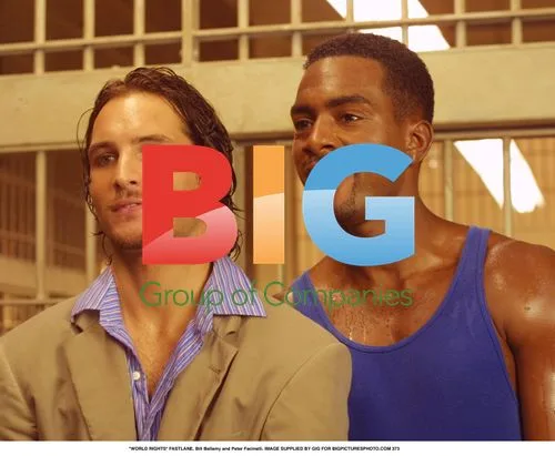 Bill Bellamy and Peter Facinelli on Set