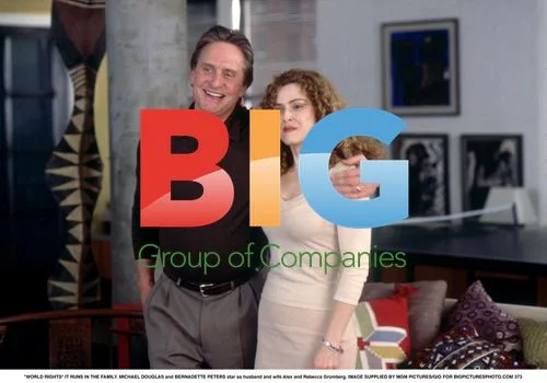 Michael Douglas and Bernadette Peters in film still