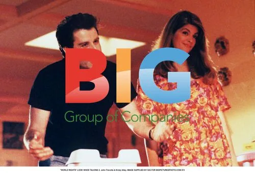 John Travolta & Kirsty Alley on set
