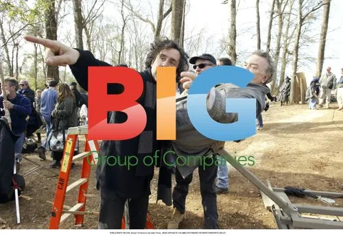 Tim Burton and Albert Finney on Big Fish Set