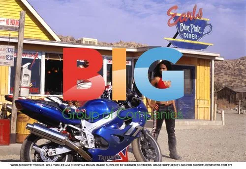 WILL YUN LEE and CHRISTINA MILIAN on Motorbike