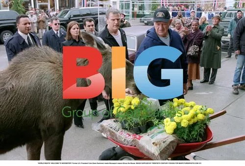 Former U.S. President Meets Mooseport Mascot