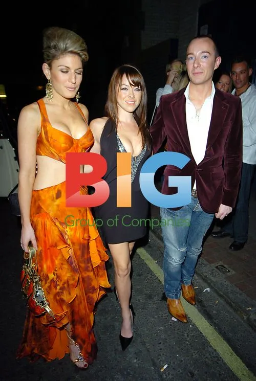Singer Lisa Scott-Lee and designer Scott Henshall at party