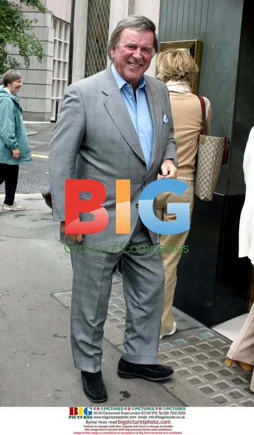 Terry Wogan outside The Ivy