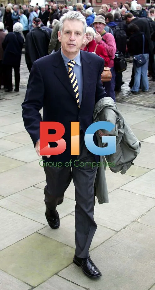 News reader Nicholas Owen at Whiteley service