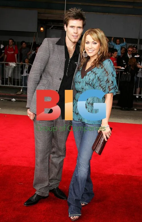 Oli Trevena and Farah Fath at 'The Legend of Zorro' Premiere