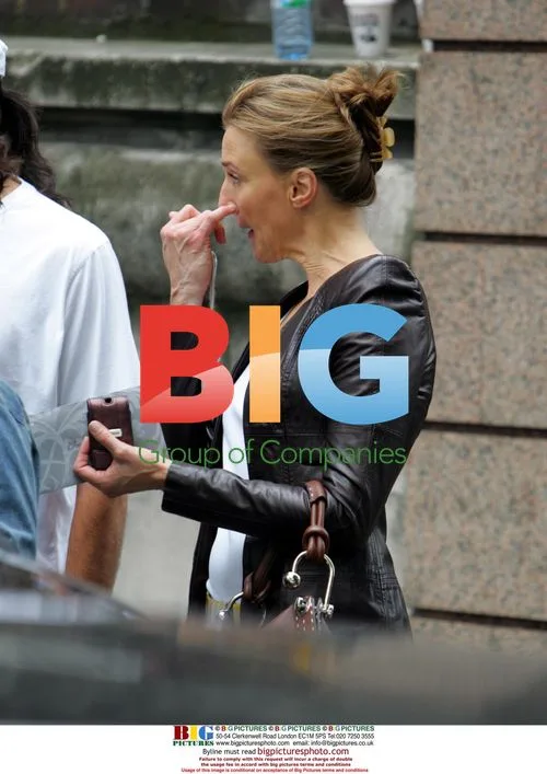 Brenda Strong leaving Dorcester Hotel