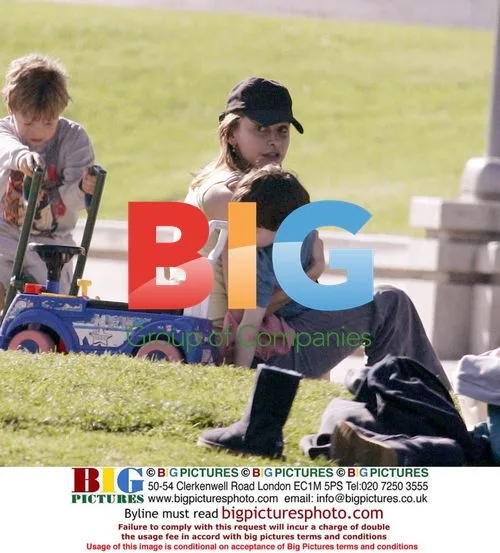 Calista Flockhart and son Liam at playground