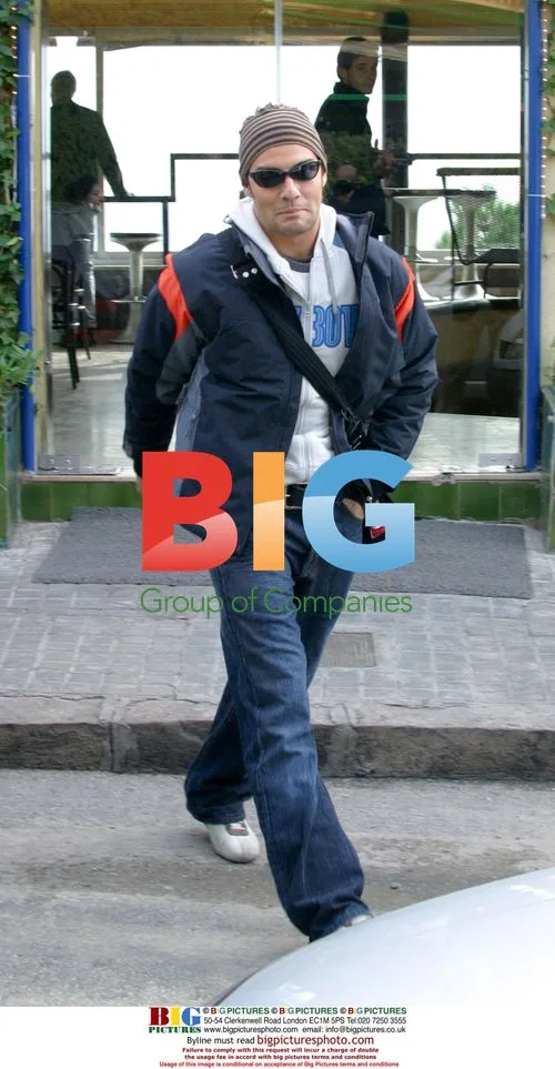 Singer David Bisbal out in Barcelona