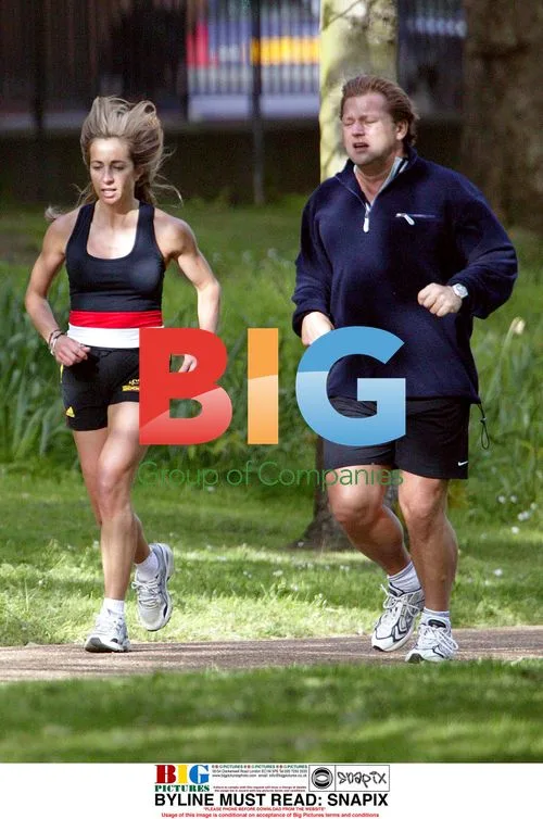 David Ross and Michelle Lineker exercise together