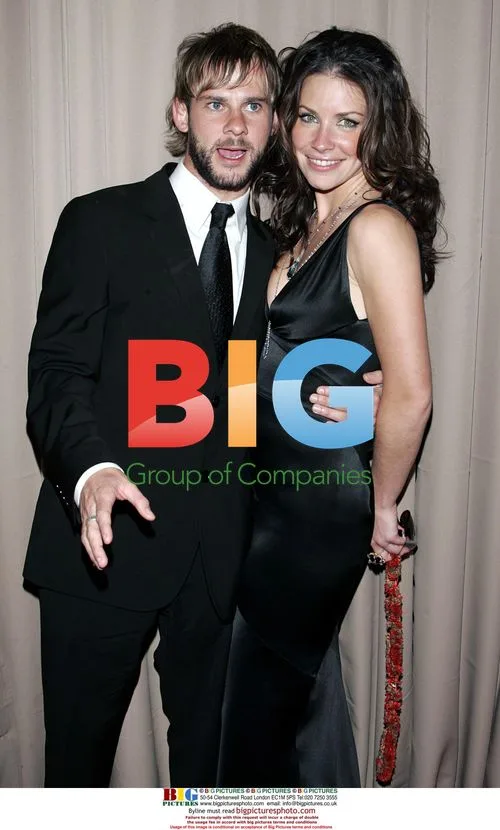 Dominic Monaghan and Evangeline Lilly at 2005 Golden Globe Party