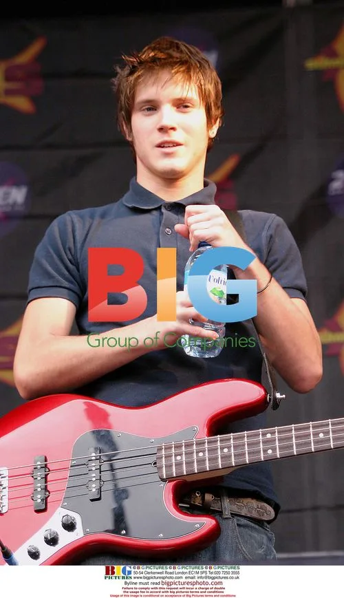 Dougie of McFly on stage