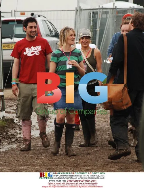 DJ Edith Bowman and Colin Murray at Glastonbury