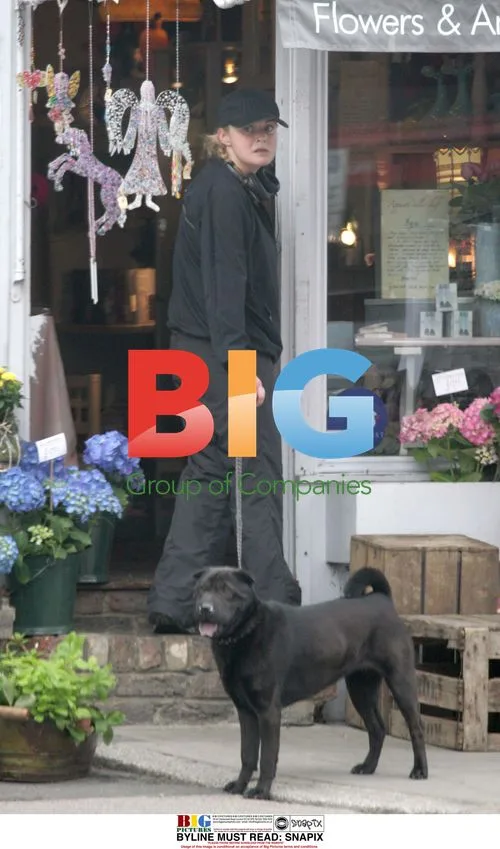 Gail Porter steps out with dog in London