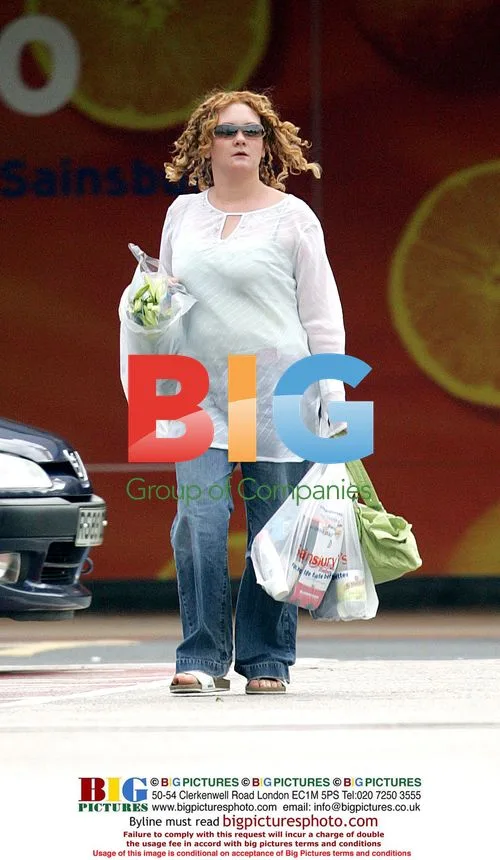 Actress Jenny McAlpine shopping in Manchester