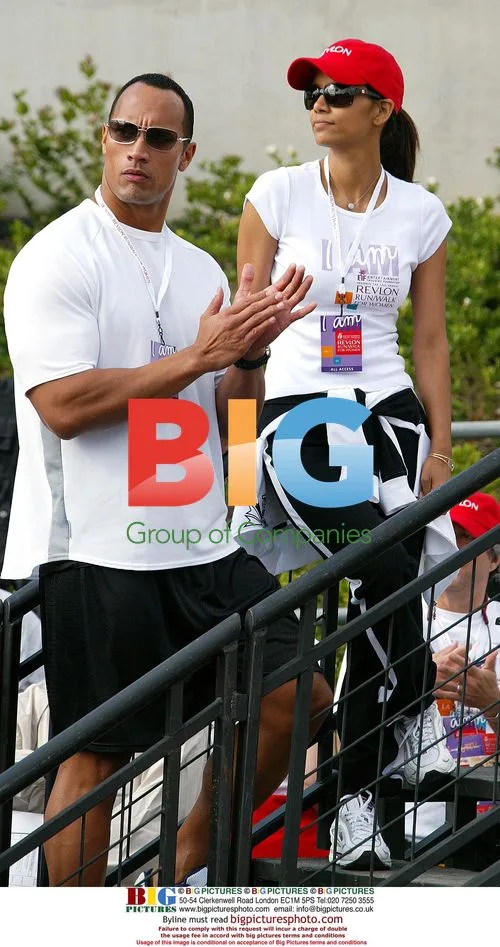Dwayne "The Rock" Johnson and Halle Berry at Revlon Run/Walk
