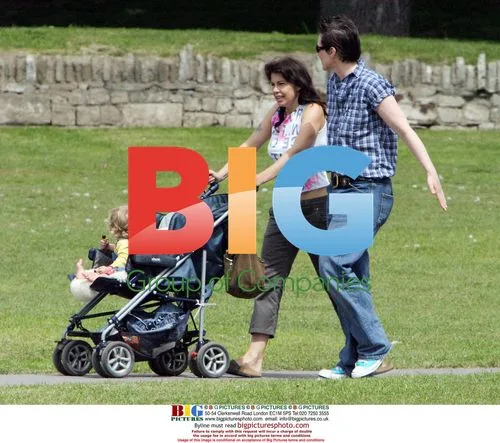 Actress Julie Graham shopping with family in Brighton
