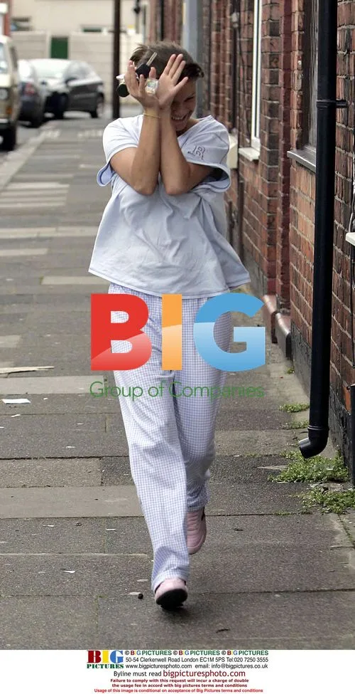Kerry Katona Running Home in PJs
