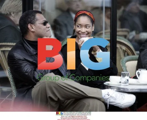 Laurence Fishburne and Gina Torres in Paris