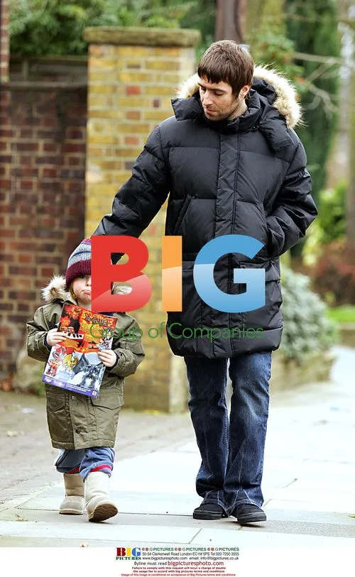Liam Gallagher and son Gene out shopping