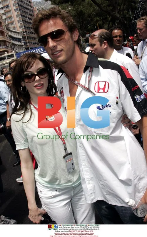 Rose Mcgowan & Jenson Button at Monaco F1 Race