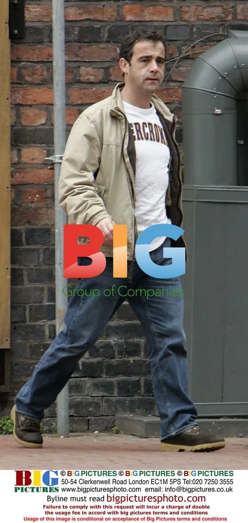 Actor Michael Le Vell on Coronation Street set