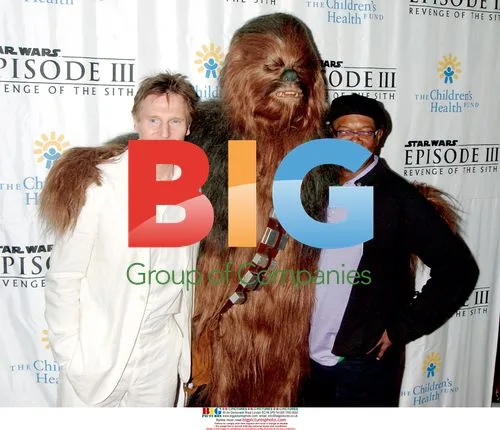 Liam Neeson, Chewbacca, Samuel L. Jackson at 'Star Wars' Premiere
