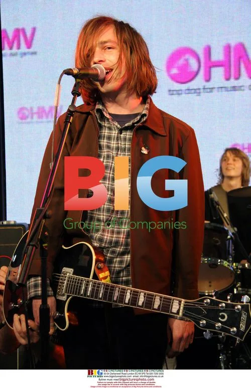 Band NINE BLACK ALPS playing live at HMV store in London
