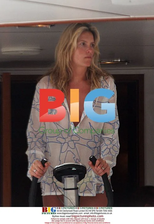 Penny Lancaster Exercising in St Barths