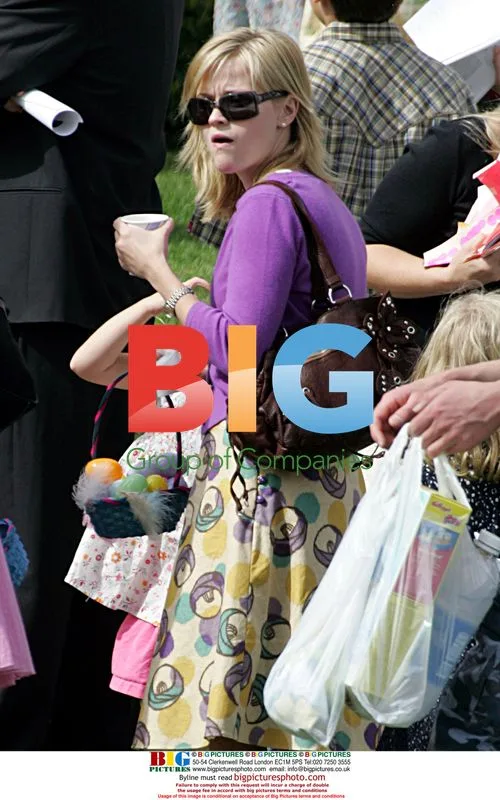 Reese Witherspoon and daughter Ava on Easter Egg Hunt
