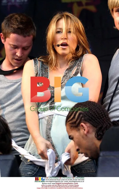 Singer RACHEL STEVENS on stage