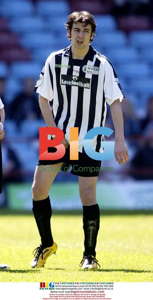 Ralf Little warming up for Celebrity Soccer