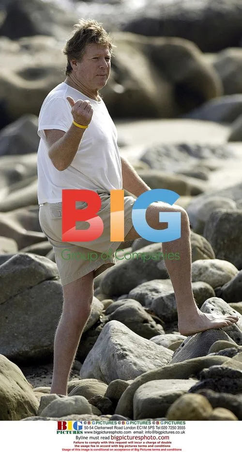Actor Ryan O'Neil on LA Beach