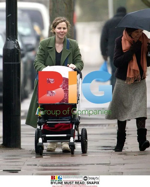 Sally Phillips takes a stroll with family
