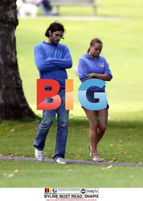 Samantha Morton and Brett Shaw in London park