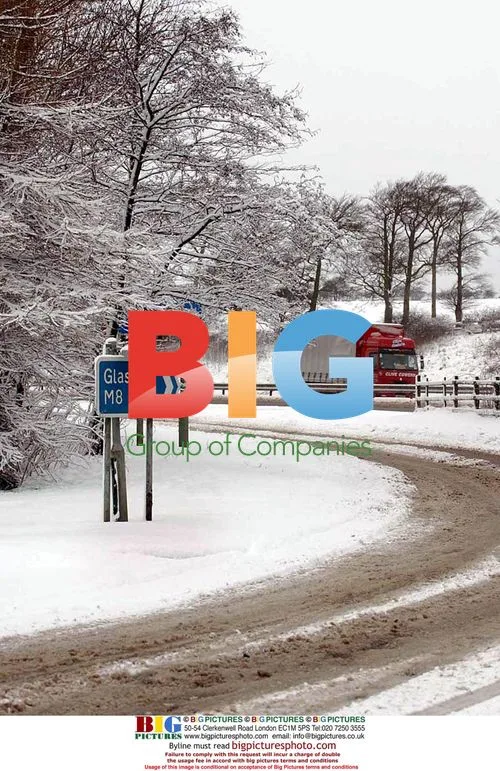Lorry Stuck in Scottish Snow